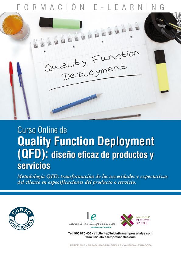 Quality Function Deployment (QFD) Diseño Eficaz de Productos y Servicios