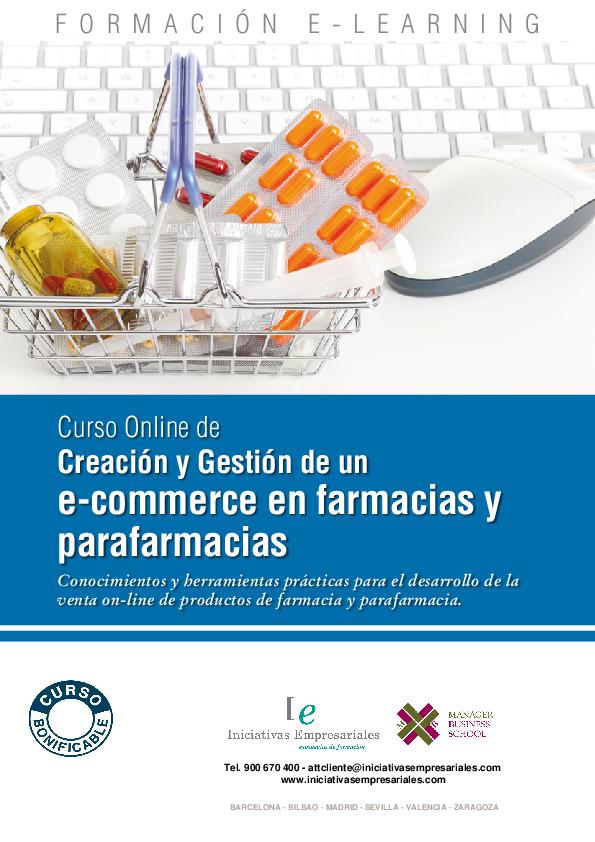Creación y Gestión de un e-commerce en farmacias y parafarmacias