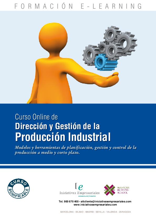 Dirección y Gestión de la Producción Industrial