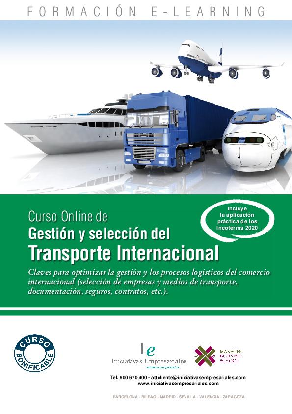 Gestión y selección del Transporte Internacional