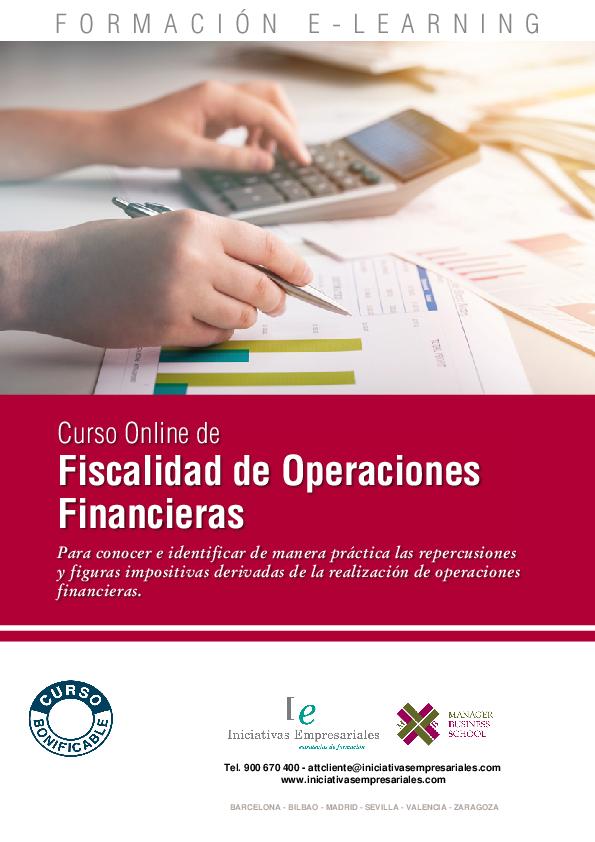 Fiscalidad de Operaciones Financieras