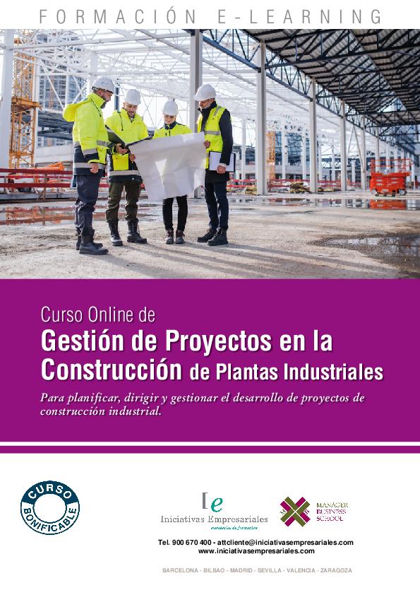 Gestión de Proyectos en la Construcción de Plantas Industriales