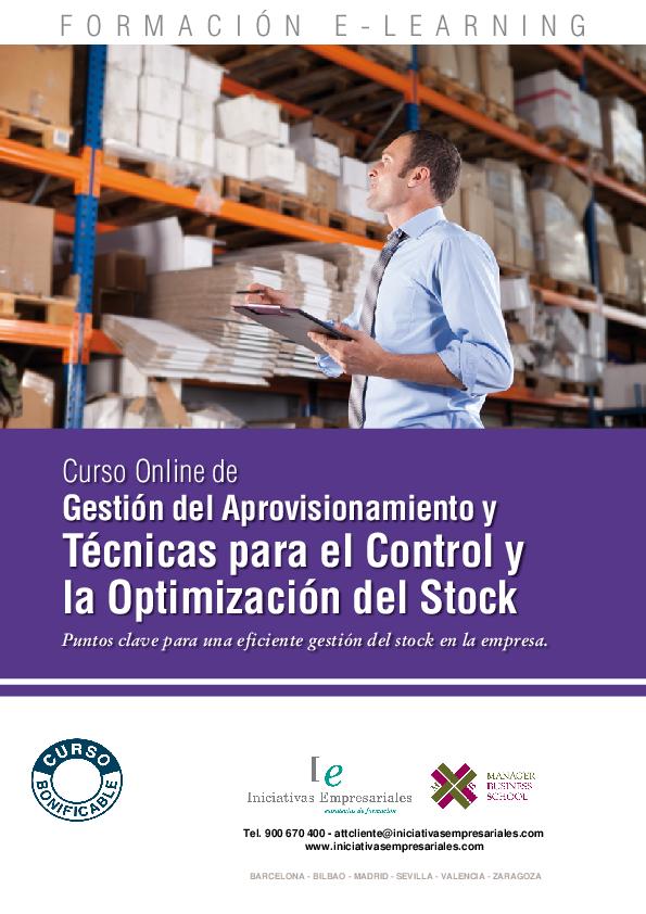 Gestión del Aprovisionamiento y Técnicas para el Control y la Optimización del Stock
