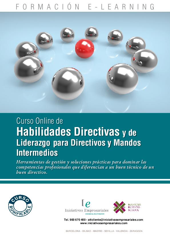 Habilidades Directivas y de Liderazgo para Directivos y Mandos Intermedios