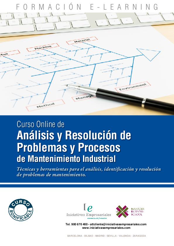 Análisis y Resolución de Problemas y Procesos de Mantenimiento Industrial