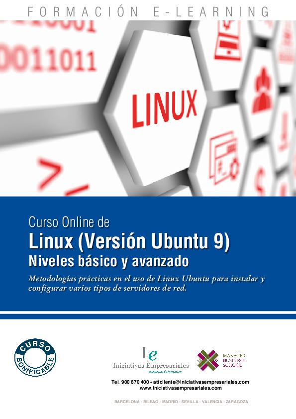 Linux (Versión Ubuntu 9) Niveles básico y avanzado