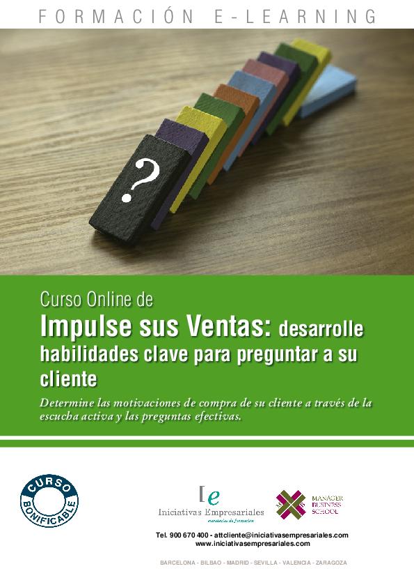 Impulse sus Ventas: desarrolle habilidades clave para preguntar a su cliente