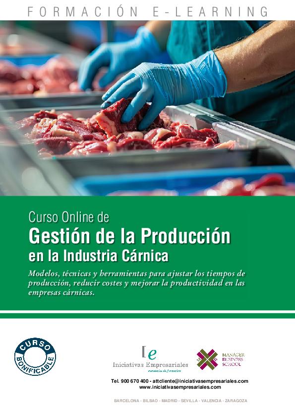 Gestión de la Producción en la Industria Cárnica