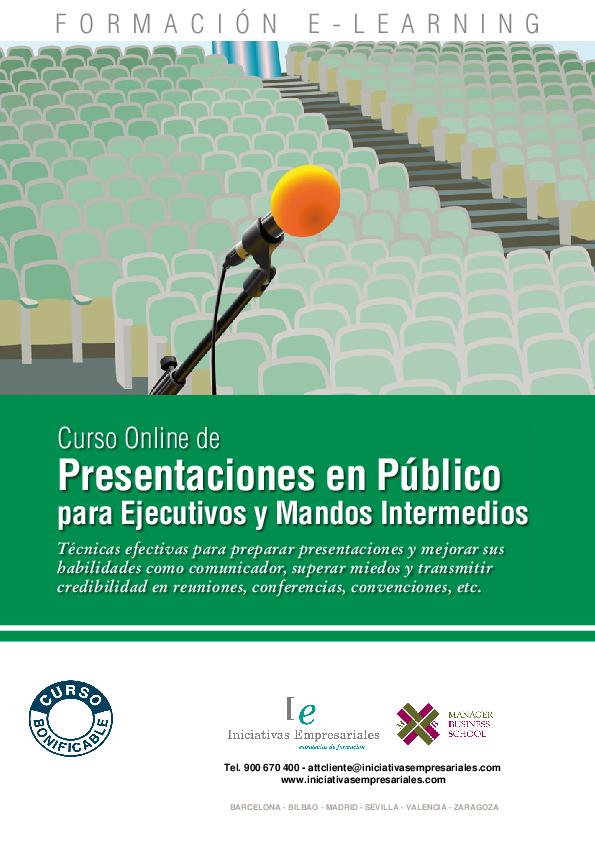 Presentaciones en Público para Ejecutivos y Mandos Intermedios