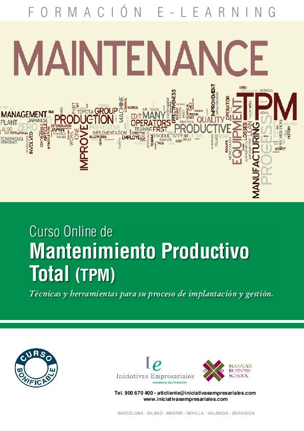 Mantenimiento Productivo Total (TPM)