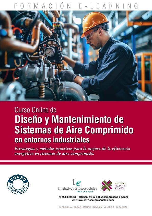 Diseño y Mantenimiento de Sistemas de Aire Comprimido en entornos industriales