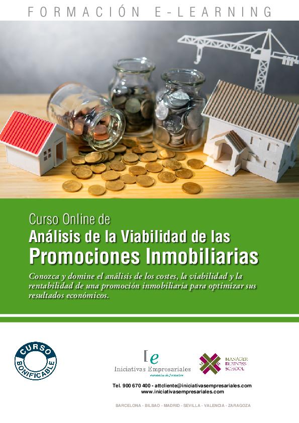 Análisis de la Viabilidad de las promociones inmobiliarias