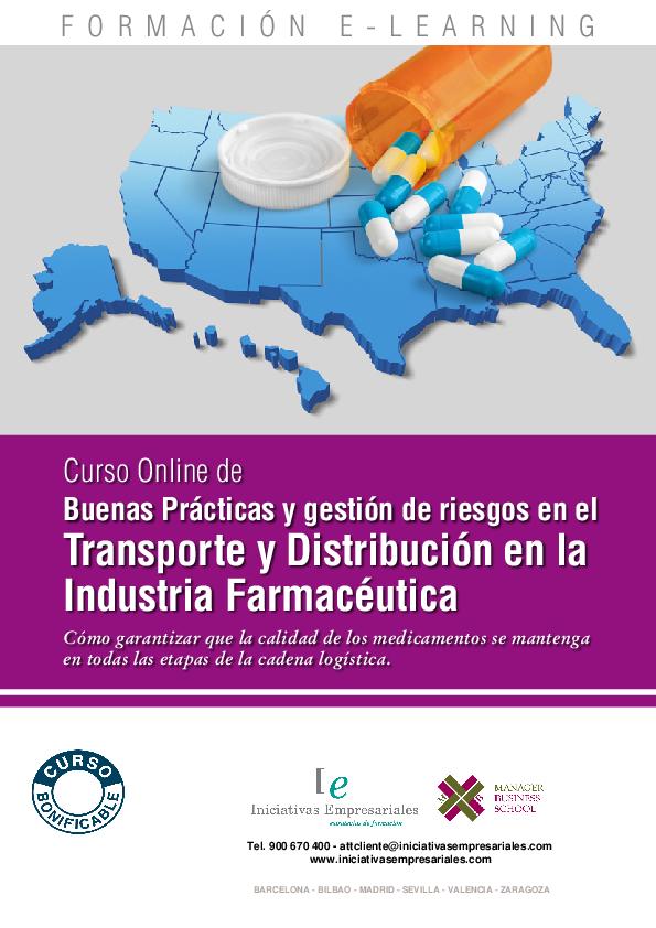 Buenas Prácticas y gestión de riesgos en el Transporte y Distribución para la Industria Farmacéutica