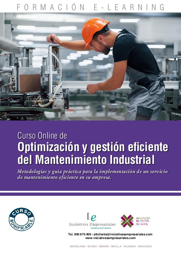 Optimización y gestión eficiente del Mantenimiento Industrial