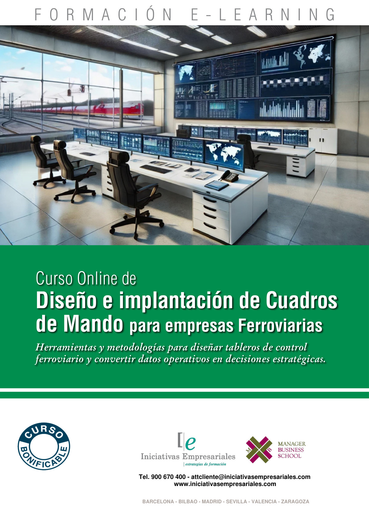 Diseño e implantación de Cuadros de Mando para empresas Ferroviarias