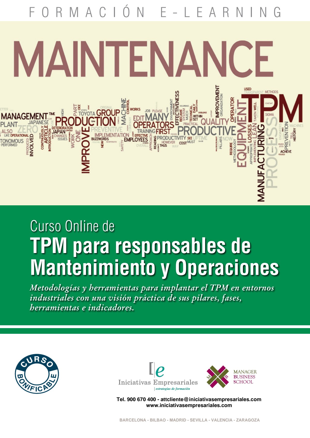 TPM para responsables de Mantenimiento y Operaciones