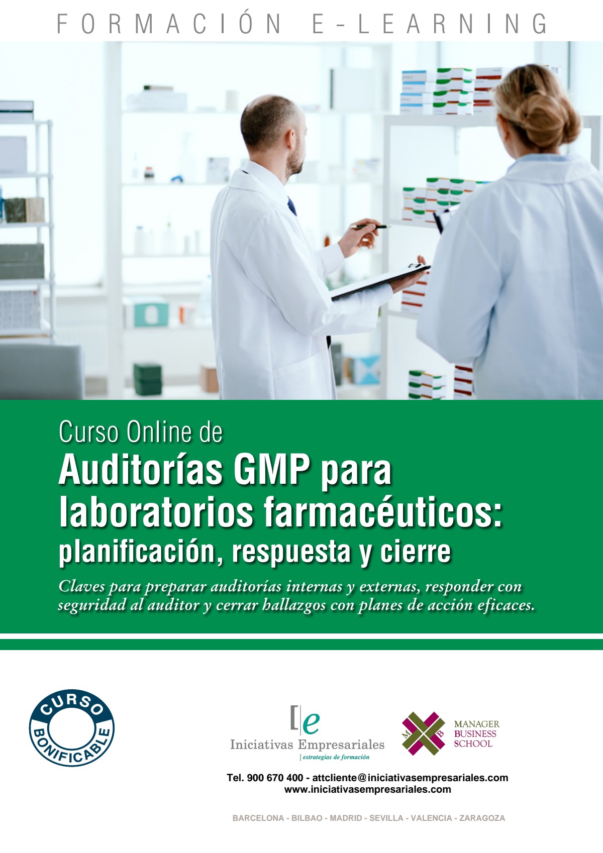 Auditorías GMP para laboratorios farmacéuticos: planificación, respuesta y cierre