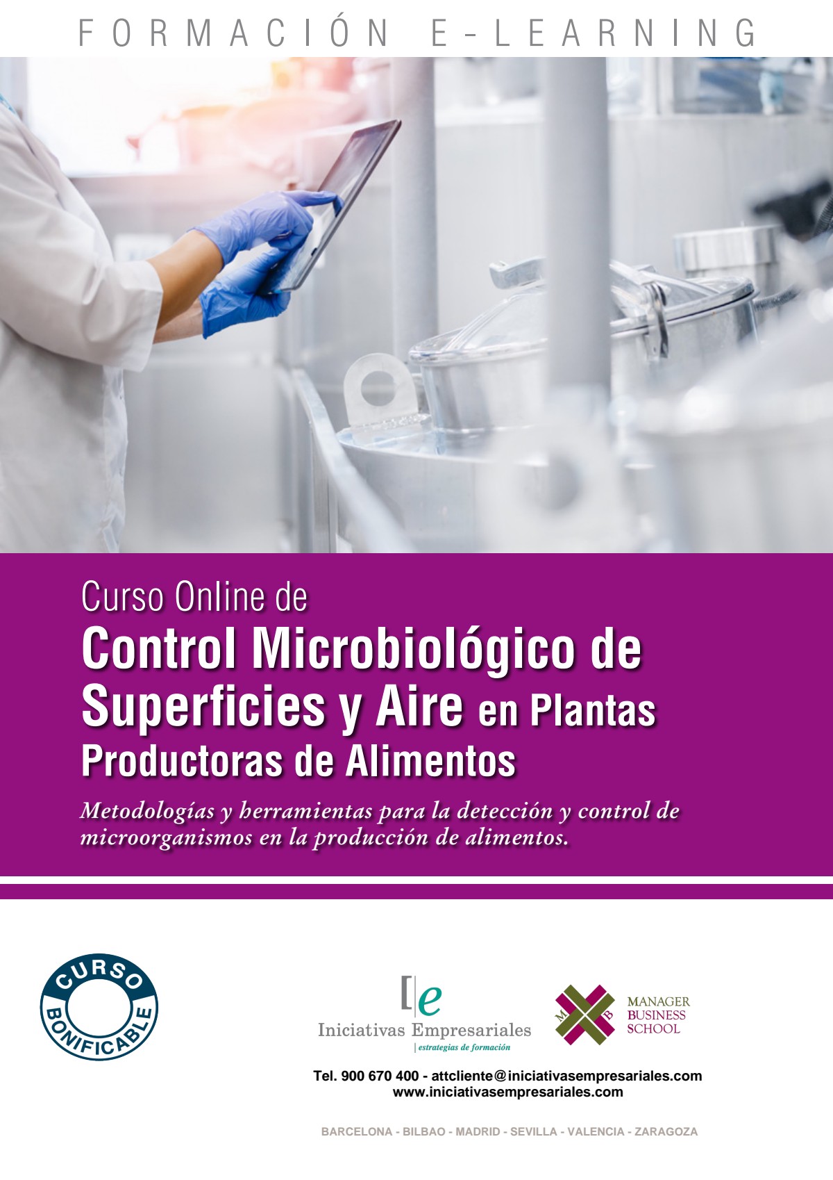 Control Microbiológico de Superficies y Aire en Plantas Productoras de Alimentos