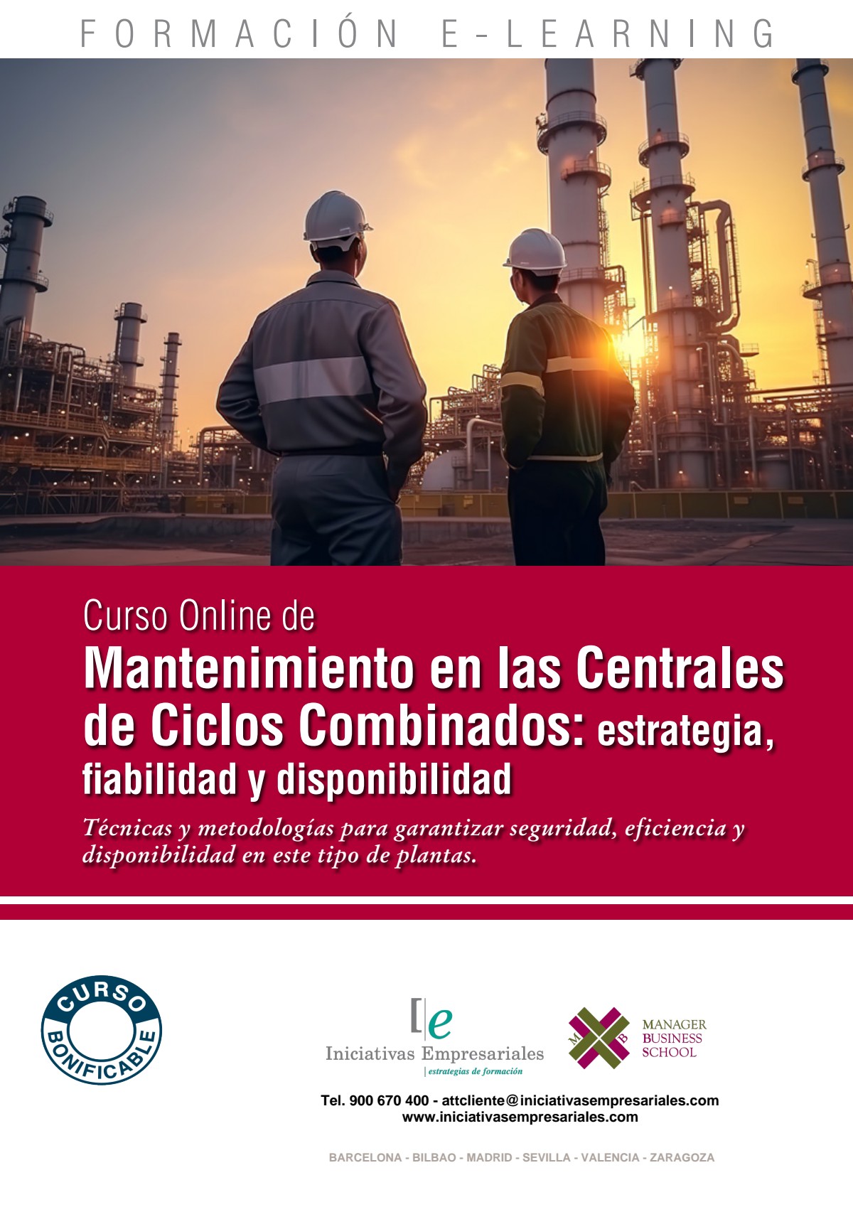 Mantenimiento en las Centrales de Ciclos Combinados: estrategia, fiabilidad y disponibilidad