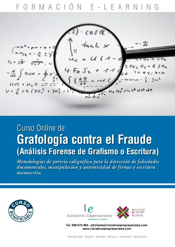 Grafología contra el Fraude (Análisis Forense de Grafismo o Escritura)