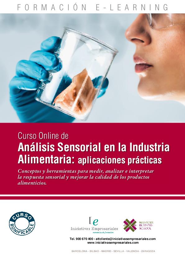 Análisis Sensorial en la Industria Alimentaria: aplicaciones prácticas