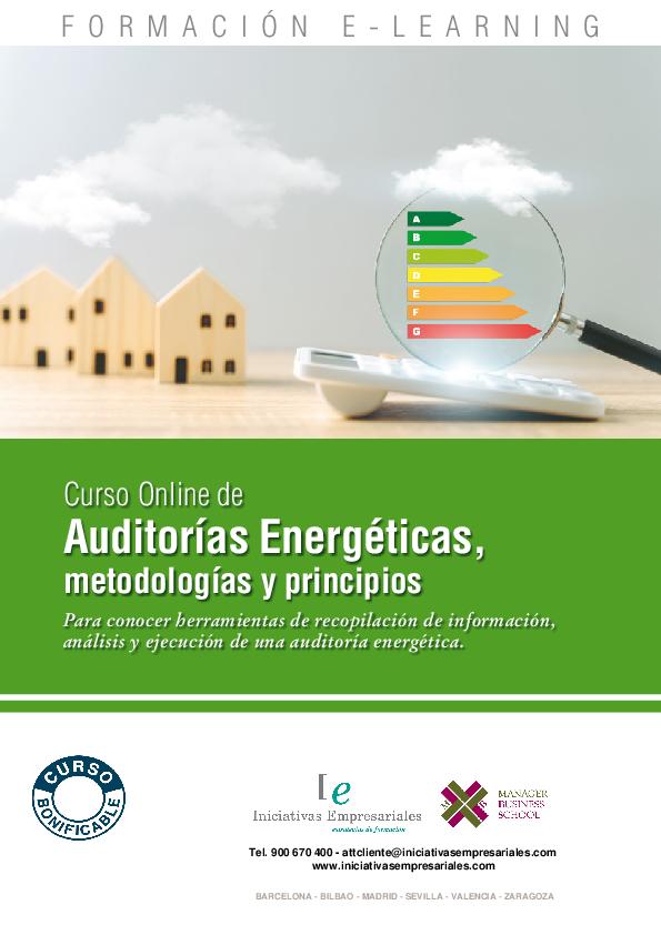 Auditorías Energéticas, metodologías y principios