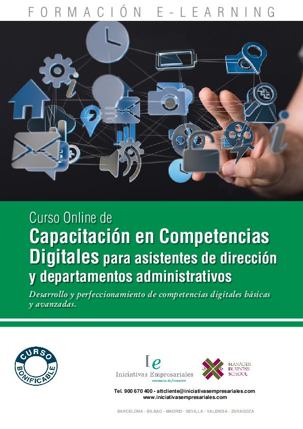 Capacitación en Competencias Digitales para asistentes de dirección y departamentos administrativos