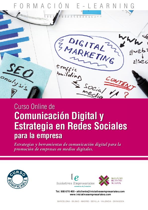 Comunicación Digital y Estrategia en Redes Sociales para la empresa