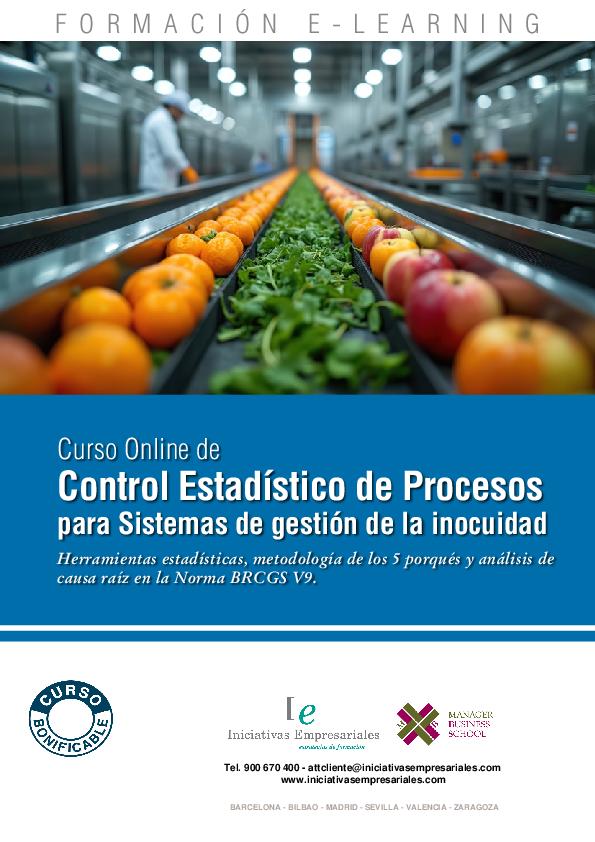 Control Estadístico de Procesos para Sistemas de gestión de la inocuidad
