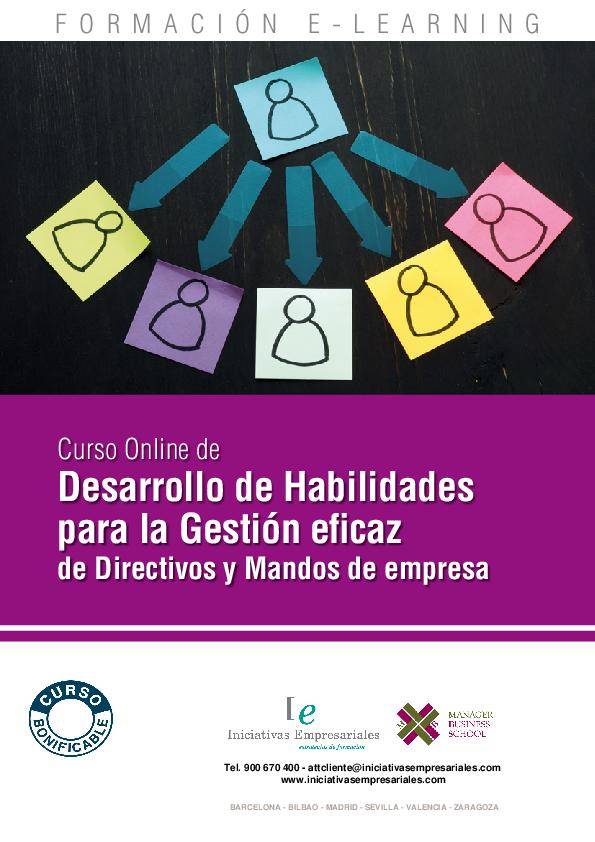 Desarrollo de Habilidades para la Gestión eficaz de Directivos y Mandos de empresa