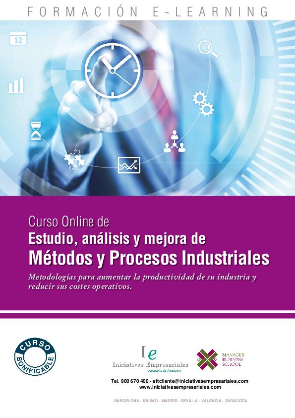 Estudio, Análisis y Mejora de Métodos y Procesos Industriales