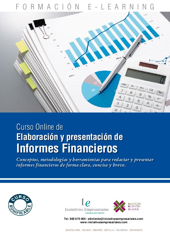 Elaboración y presentación de Informes Financieros