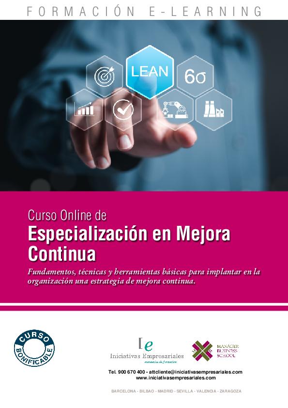 Especialización en Mejora Continua