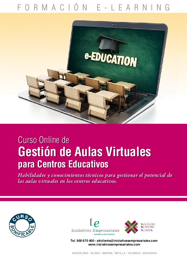 Gestión de Aulas Virtuales para Centros Educativos