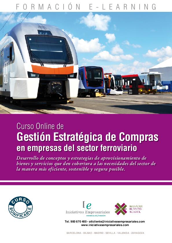 Gestión Estratégica de Compras en empresas del sector ferroviario