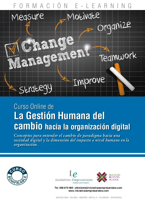 La Gestión Humana del cambio hacia la organización digital