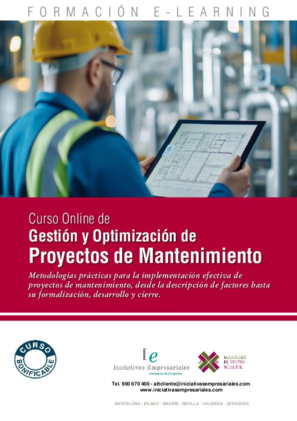 Gestión y Optimización de Proyectos de Mantenimiento