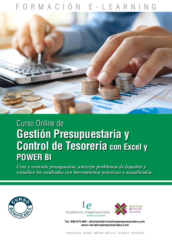 Gestión Presupuestaria y Control de Tesorería con Excel y POWER BI