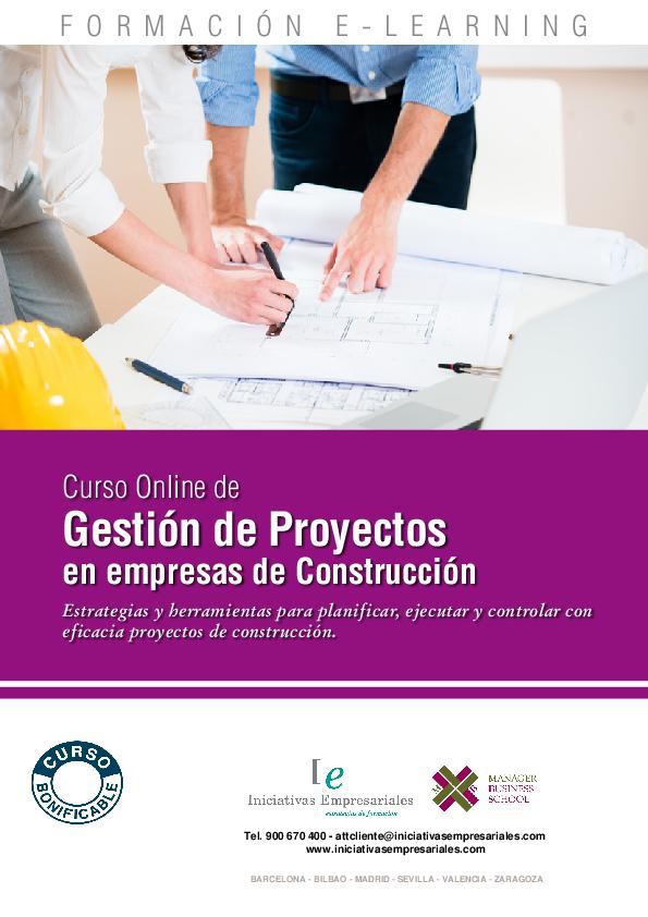 Gestión de Proyectos en empresas de Construcción