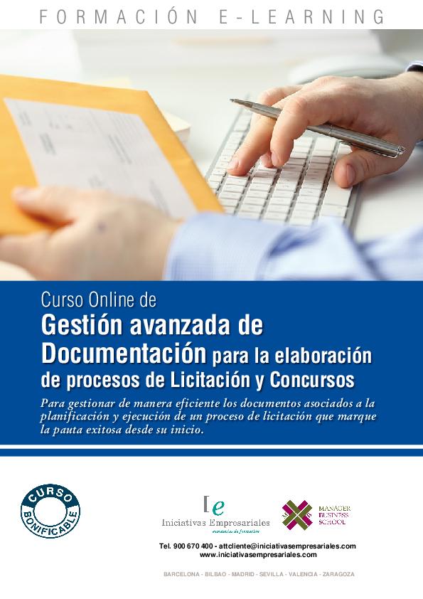 Gestión avanzada de Documentación para la elaboración de procesos de Licitación y Concursos
