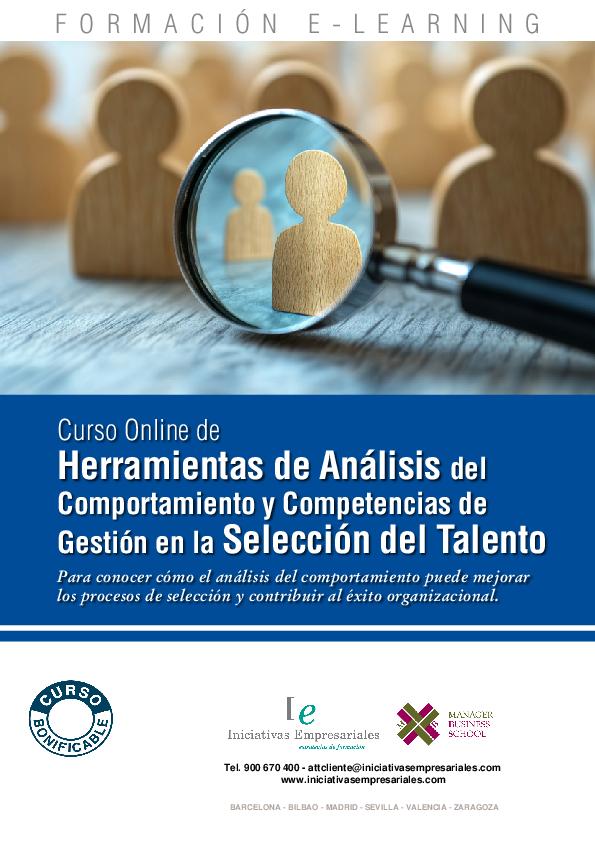 Herramientas de Análisis del Comportamiento y Competencias de Gestión en la Selección del Talento