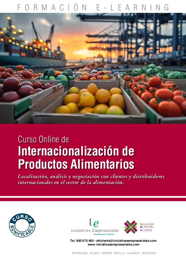 Internacionalización de Productos Alimentarios