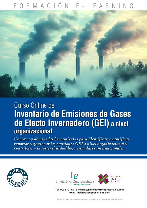 Inventario de Emisiones de Gases de Efecto Invernadero (GEI) a nivel organizacional