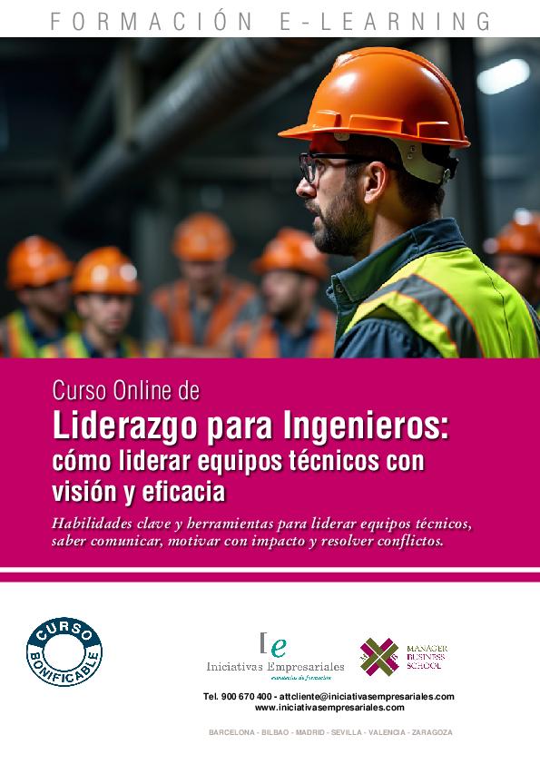 Liderazgo para Ingenieros: cómo liderar equipos técnicos con visión y eficacia