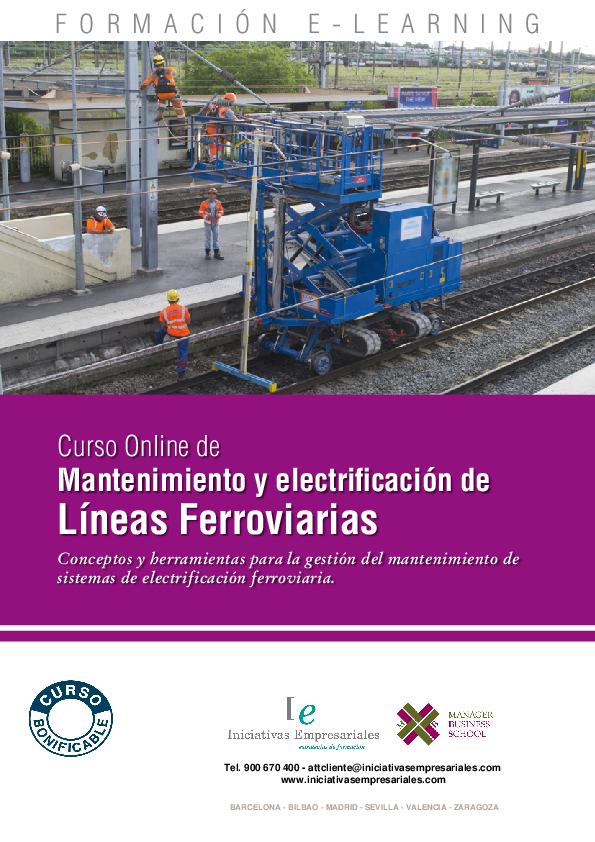Mantenimiento y electrificación de Líneas Ferroviarias