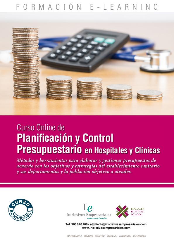 Planificación y Control Presupuestario en Hospitales y Clínicas