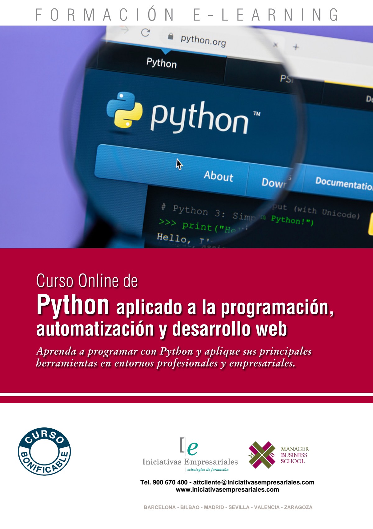 Python aplicado a la programación, automatización y desarrollo web