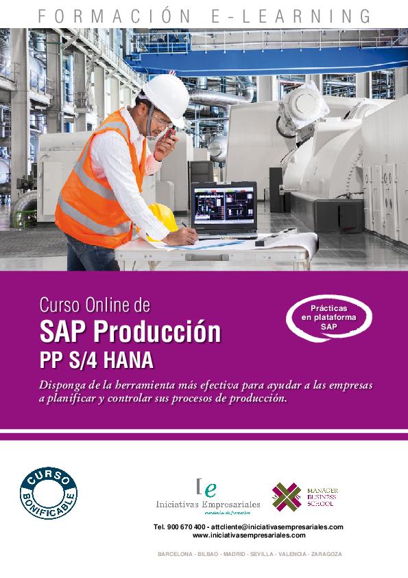 SAP Producción PP S4 HANA