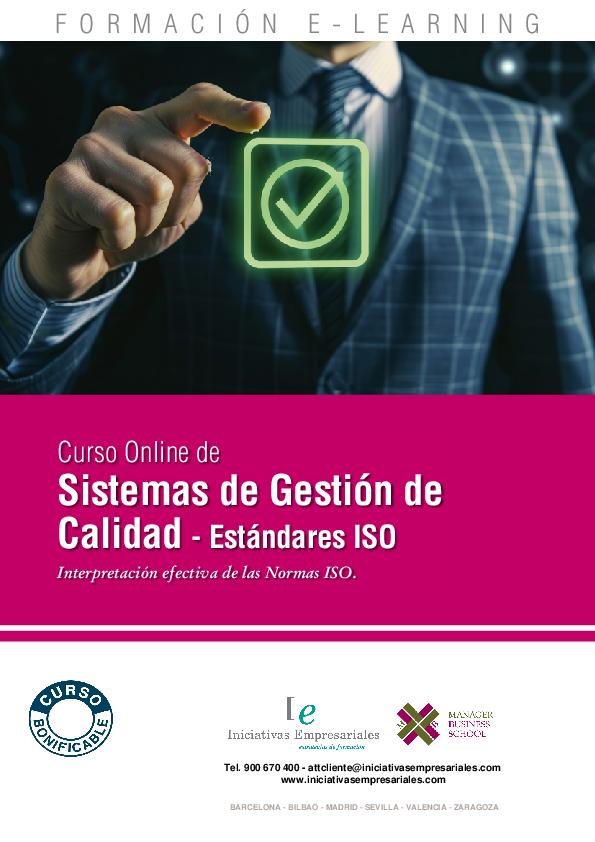 Sistemas de Gestión de Calidad - Estándares ISO