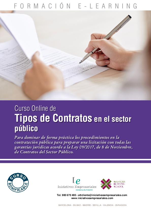 Tipos de Contratos en el sector público